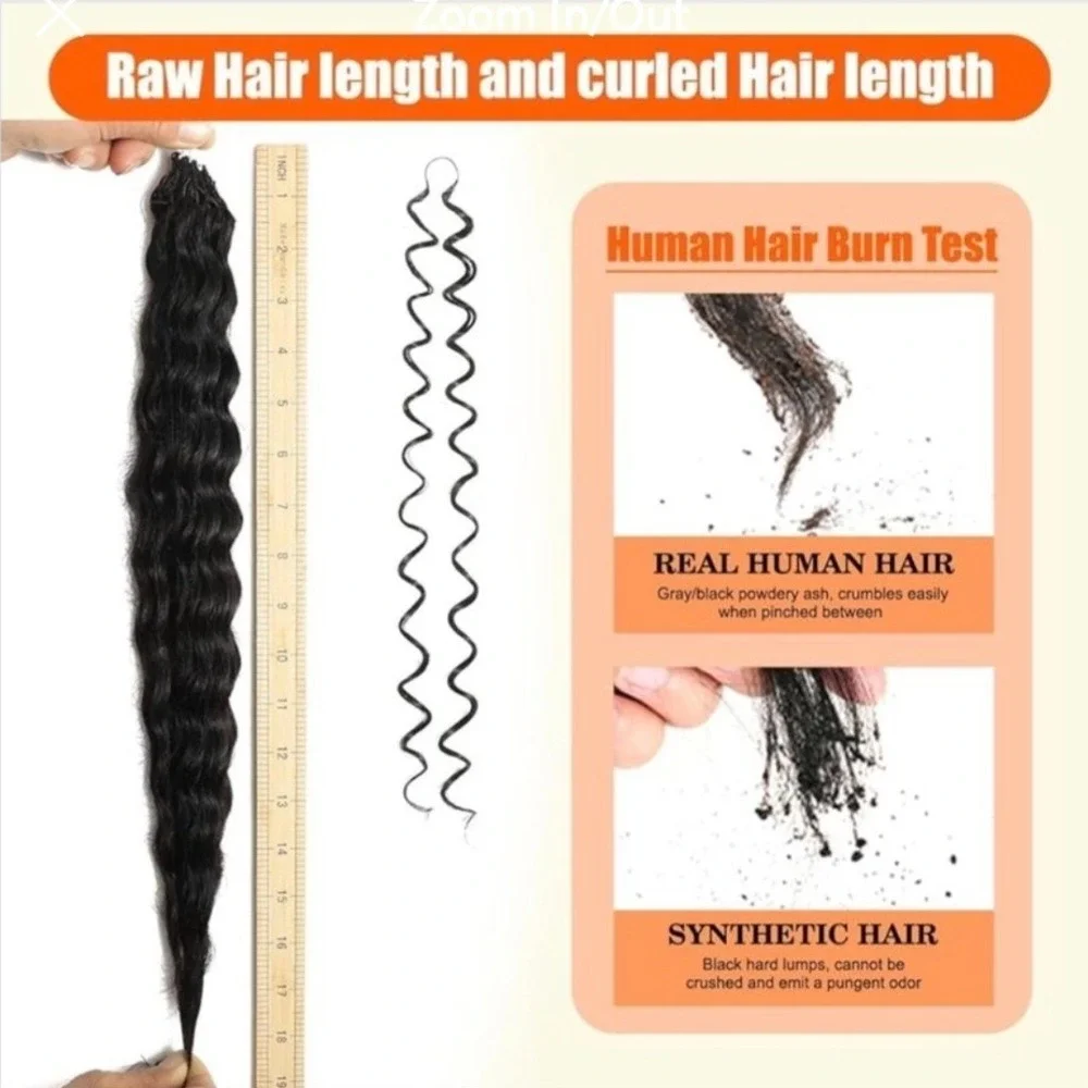 18 Inch Remy Human Hair Feather Crochet 1B Deep Wave 50g Miracle Knots NEW